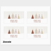 フェスティバルクリスマスホリデージョユーノエルパーティーシック 長方形シール (シート)