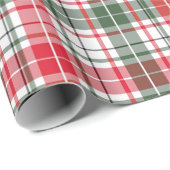 フェスティバルクリスマスホリデータータンチェックレッドグリーンパターン ラッピングペーパー (ロールコーナー)
