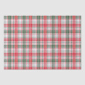 フェスティバルクリスマスホリデータータンチェックレッドグリーンパターン 薄葉紙 (正面)