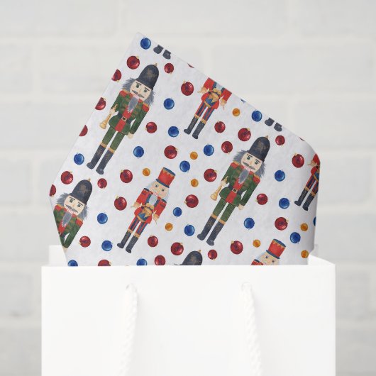 フェスティバルクリスマスホリデーナツクラッカータイル 薄葉紙 (ギフトバッグ)