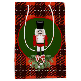 フェスティバルクリスマスホリデーナツクラッカーパーティーバッグ ミディアムペーパーバッグ