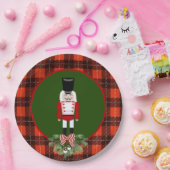 フェスティバルクリスマスホリデーナツクラッカー ペーパープレート (パーティー)