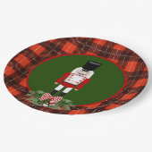 フェスティバルクリスマスホリデーナツクラッカー ペーパープレート (アングル)