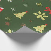 フェスティバルクリスマスホリデーパターン ラッピングペーパー (角)