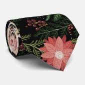 フェスティバルクリスマスホリデーパーティポインセチア ネクタイ (ロール)