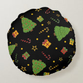 フェスティバルクリスマスホリデープリント ラウンドクッション (裏面)