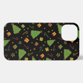 フェスティバルクリスマスホリデープリント iPhoneケース (裏面横)