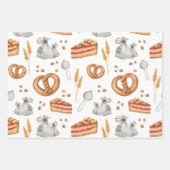 フェスティバルクリスマスホリデーベーキングトリートアンドドリンク ラッピングペーパーシート (正面3)