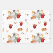 フェスティバルクリスマスホリデーベーキングトリートアンドドリンク ラッピングペーパーシート (正面)