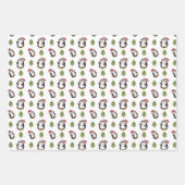 フェスティバルクリスマスホリデーペンギンタイル ラッピングペーパーシート (正面)