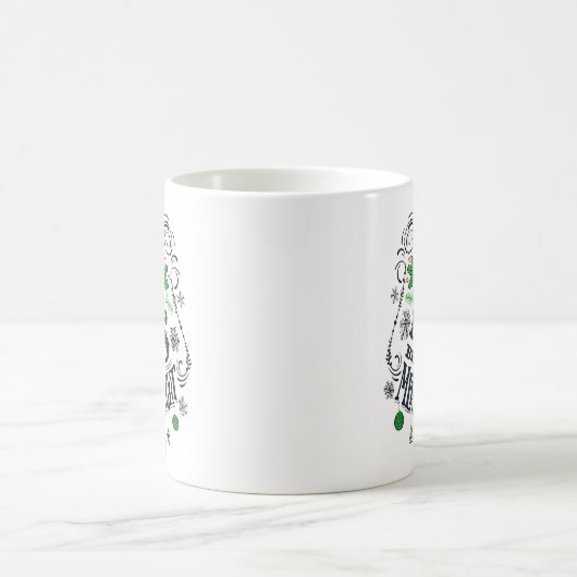 フェスティバルクリスマスホリデーメリー&ブライトクリスマス コーヒーマグカップ (中央)