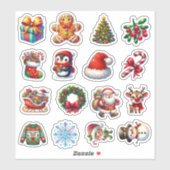 フェスティバルクリスマスホリデー応援&シーズンおもしろい🎄✨ シール (シート)