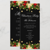 フェスティバルクリスマスホリデー招待状付き/プログラム&メニュー 招待状 (正面/裏面)