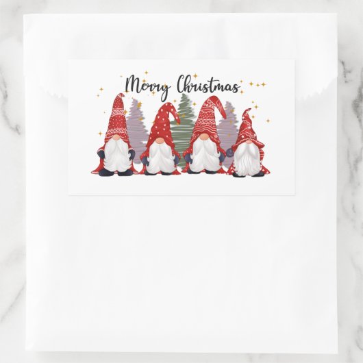 フェスティバルクリスマスホリデー格言スクエアステッカー 長方形シール (バッグ)