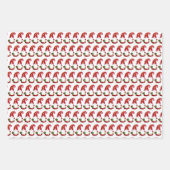 フェスティバルクリスマスホリデー格言タイル ラッピングペーパーシート (正面2)