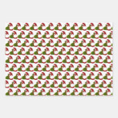 フェスティバルクリスマスホリデー格言タイル ラッピングペーパーシート (正面)