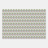 フェスティバルクリスマスホリデー格言タイル ラッピングペーパーシート (正面3)