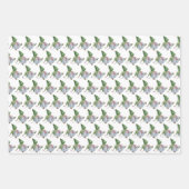 フェスティバルクリスマスホリデー格言タイル ラッピングペーパーシート (正面)