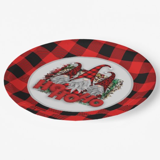 フェスティバルクリスマスホリデー格言パーティー紙プレート ペーパープレート (アングル)