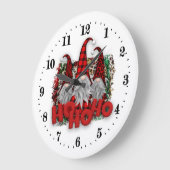 フェスティバルクリスマスホリデー格言ラージクロック ラージ壁時計 (傾斜)
