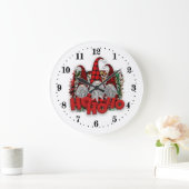 フェスティバルクリスマスホリデー格言ラージクロック ラージ壁時計 (ホーム)