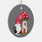フェスティバルクリスマスホリデー格言追加気持ち セラミックオーナメント (右)