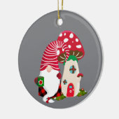 フェスティバルクリスマスホリデー格言追加気持ち セラミックオーナメント (左)