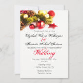 フェスティバルクリスマスホリデー結婚式招待状 招待状 (正面)