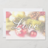 フェスティバルクリスマスホリデー結婚式招待状 招待状 (裏面)