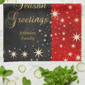 フェスティバルクリスマスホリデー キッチンタオル (折り畳み)