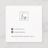 フェスティバルクリスマスホリーベリースタッドイヤリングディスプレイ スクエア名刺 (裏面)