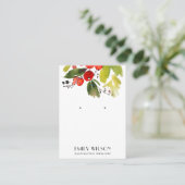 フェスティバルクリスマスホリーベリースタッドイヤリングディスプレイ 名刺 (スタンド正面)