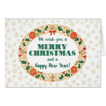 フェスティバルクリスマスホリーリースと雪片