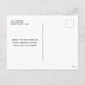 フェスティバルクリスマスホリーリーフホリデーフォトカード シーズンポストカード (裏面)