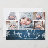 フェスティバルクリスマスホリー素朴ベリー5枚の写真 シーズンカード (正面)