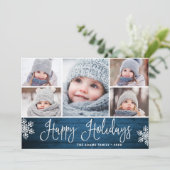 フェスティバルクリスマスホリー素朴ベリー5枚の写真 シーズンカード (スタンド正面)