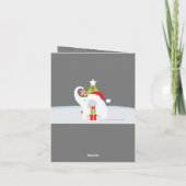 フェスティバルクリスマスホワイトエレファントアド文字 シーズンカード (裏面)