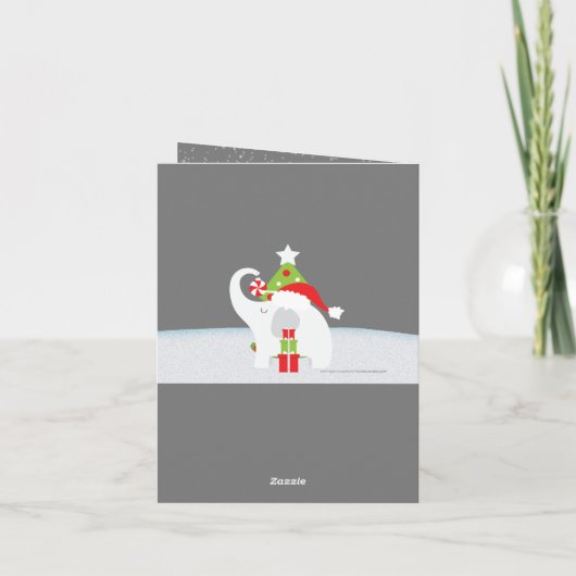 フェスティバルクリスマスホワイトエレファントアド文字 シーズンカード (裏面)