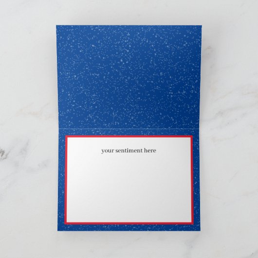 フェスティバルクリスマスホワイトエレファントアド気持ち シーズンカード (内部)