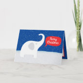 フェスティバルクリスマスホワイトエレファントアド気持ち シーズンカード (正面)