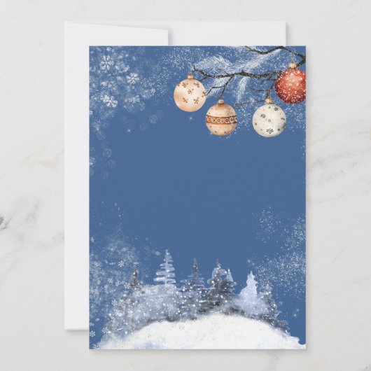 フェスティバルクリスマスホワイトエレファントギフト交換 招待状 (裏面)