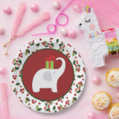 フェスティバルクリスマスホワイトエレファントパーティー ペーパープレート (パーティー)