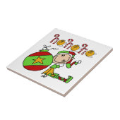 フェスティバルクリスマスホーホホホリデイ小妖精や小人 タイル (側面)