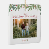 フェスティバルクリスマスボタニカルホリデーカードセラミック セラミックオーナメント (右)