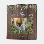 フェスティバルクリスマスボタニカルホリデーカード セラミックオーナメント (左)