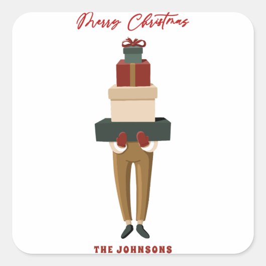 フェスティバルクリスマスボックス スクエアシール (正面)