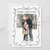 フェスティバルクリスマスボホブラックボウリボン3写真 シーズンカード (正面)