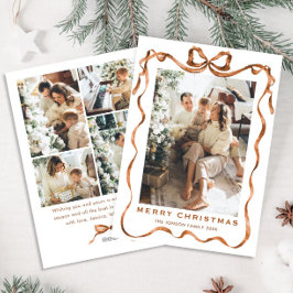 フェスティバルクリスマスボホベージュリボン5写真 シーズンカード