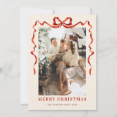 フェスティバルクリスマスボホレッドボウリボン2写真 シーズンカード (正面)