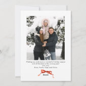 フェスティバルクリスマスボホレッドボウリボン2写真 シーズンカード (裏面)